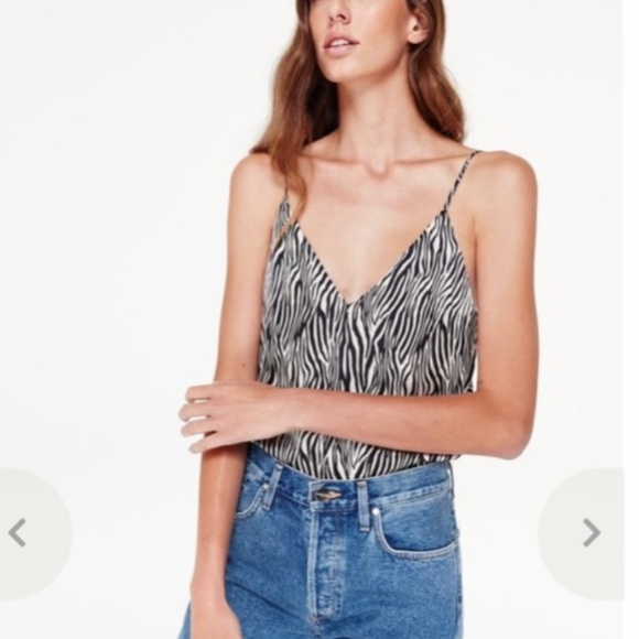Cami NYC Zebra Print Top - Black and White - Picture 5 of 7